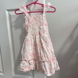 Janie and Jack Pink safari Smocked Dress